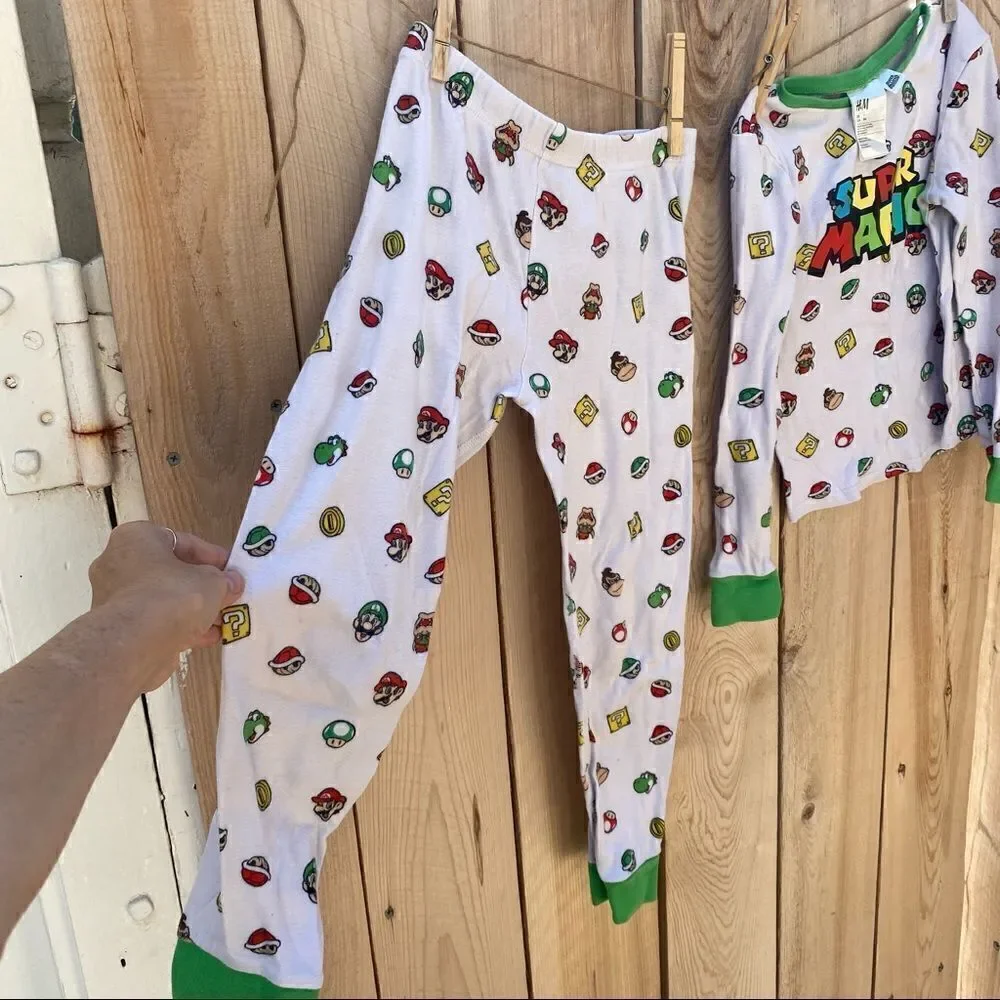 H&M Super Mario pajama set size 7